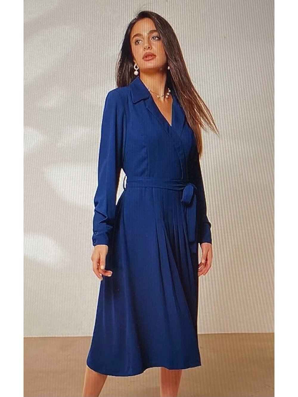 Grace Karin Women’s Long Sleeve Pleated Dress Size L - Picture 3 of 5